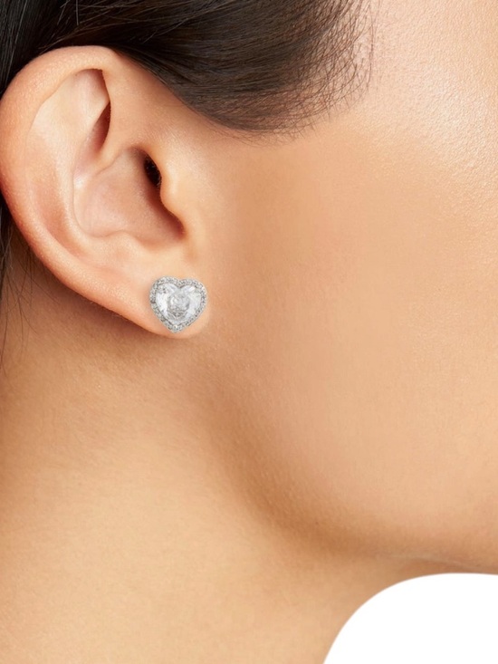 kate spade Jewelry - Kate Spade pave halo heart earrings new in box